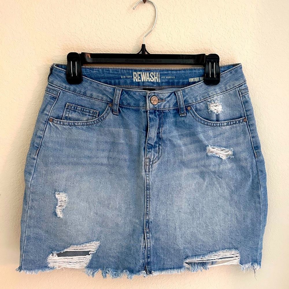 Rewash Denim Mini Skirt